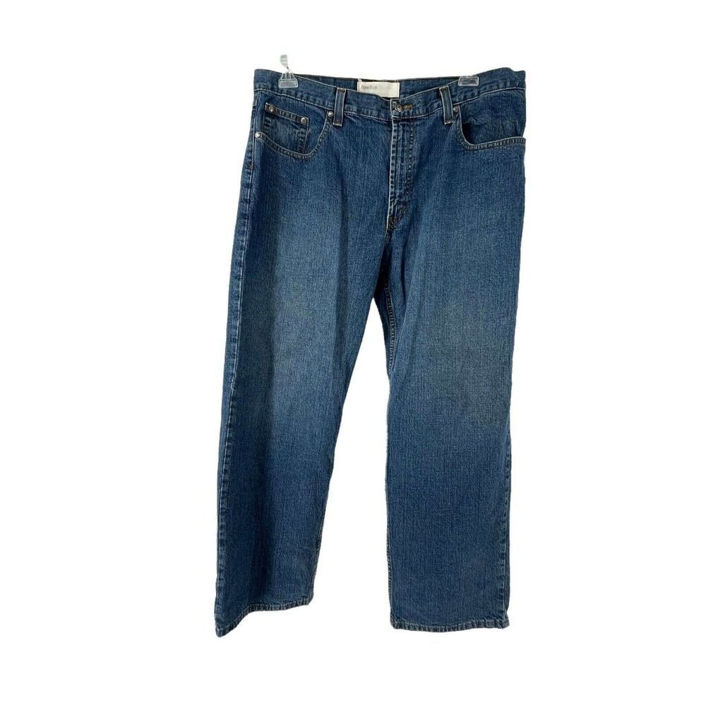 Perry Ellis Collection Jeans Mens Size 38x30 Relaxed Straight Leg Blue Denim